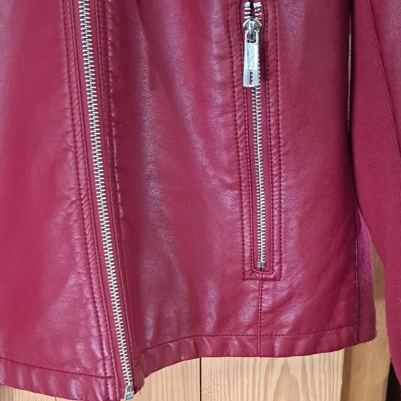 Hand Painted Faux Leather Jacket with Phoenix Art Size Large - Picture 16 of 17